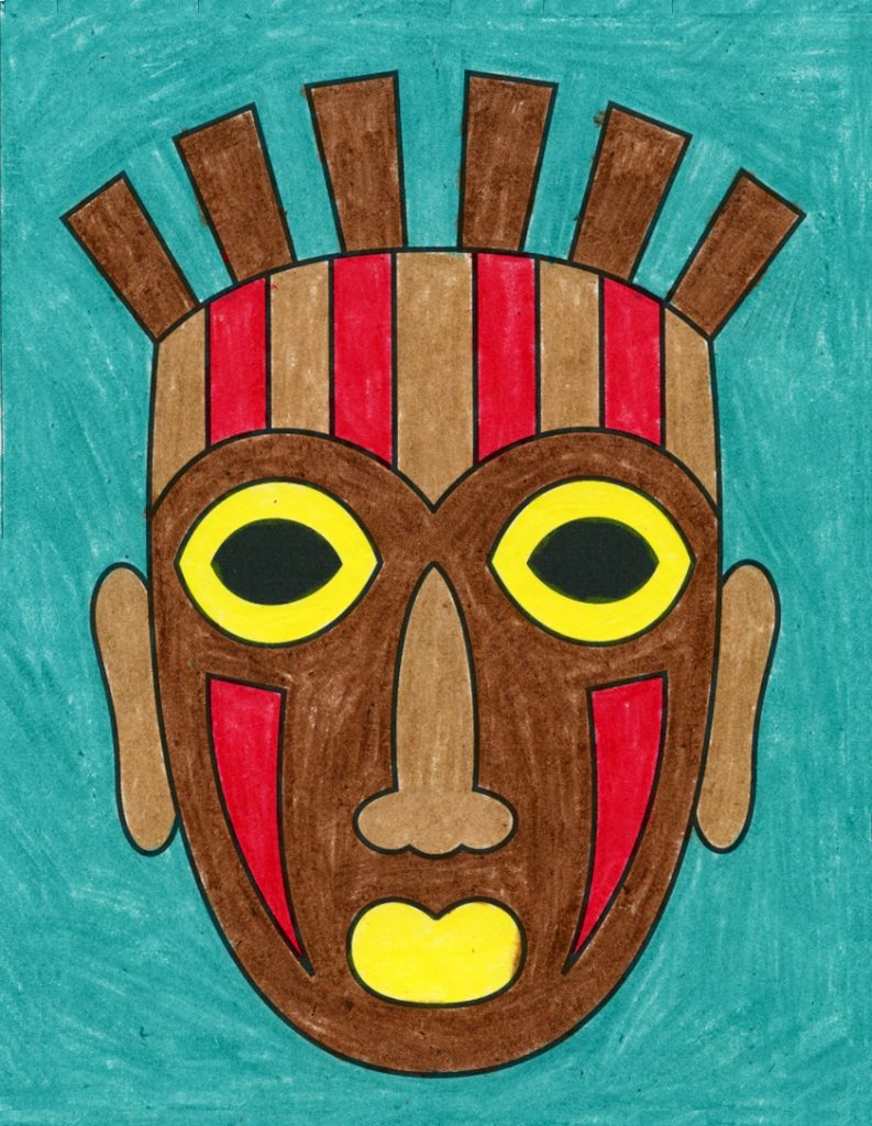 how-to-draw-a-tribal-mask-art-projects-for-kids