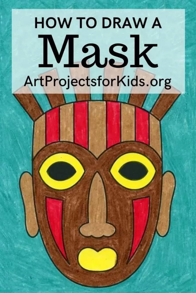 Easy How to Draw a Tribal Mask Tutorial & Mask Coloring Page