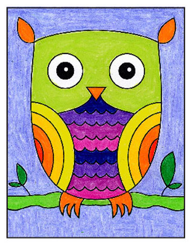 owl drawing for kids