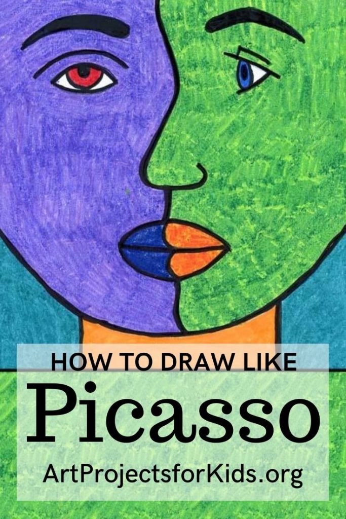 How to Draw like Picasso and Picasso Coloring Page