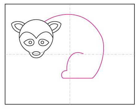 Easy How to Draw a Raccoon and Raccoon Coloring Page