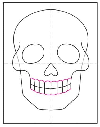 skull drawing for beginners