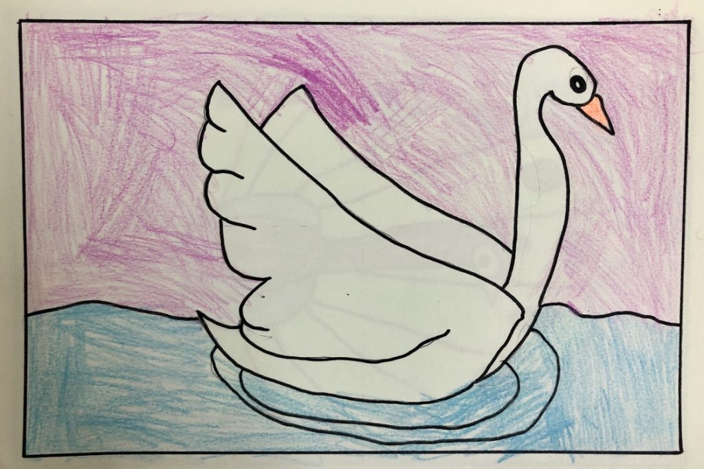 Easy How to Draw A Swan Tutorial and Swan Coloring Page