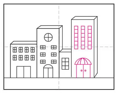 Simple Line Drawing Of Building In Big City Stock Illustration - Download  Image Now - 2015, Adult, Architect - iStock