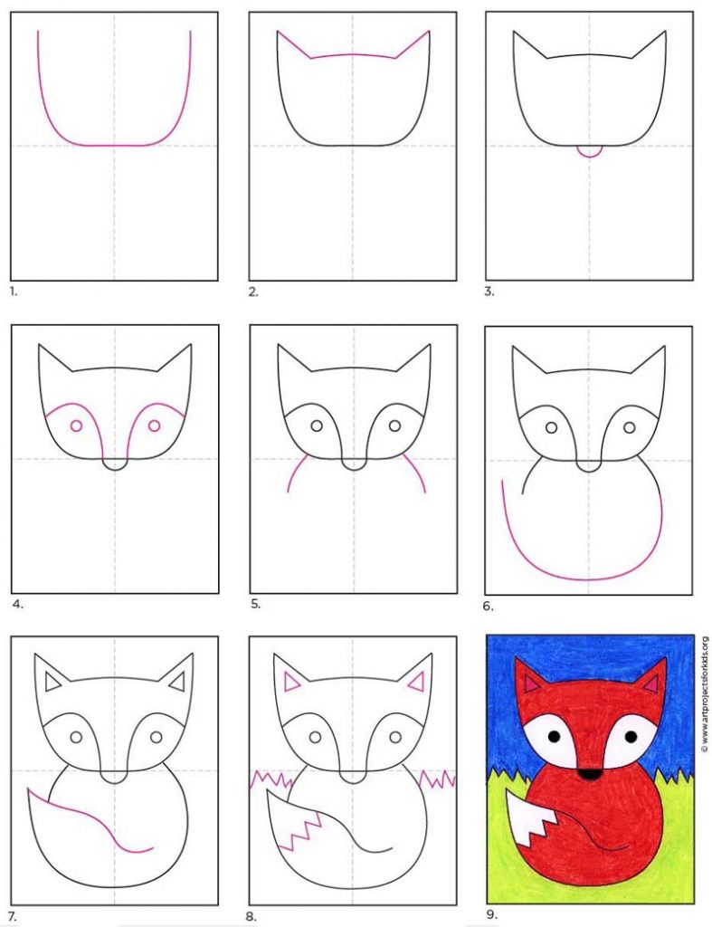 How To Draw A Baby Fox Art Projects For Kids