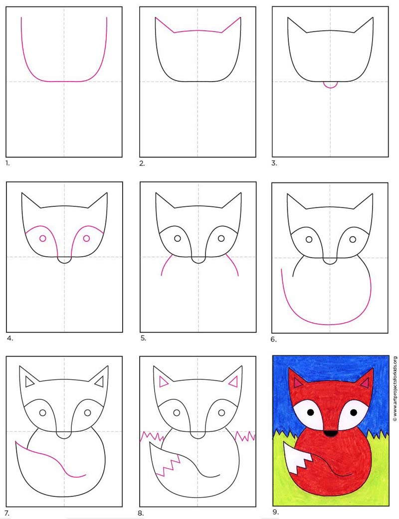 How to Draw a Baby Fox · Art Projects for Kids