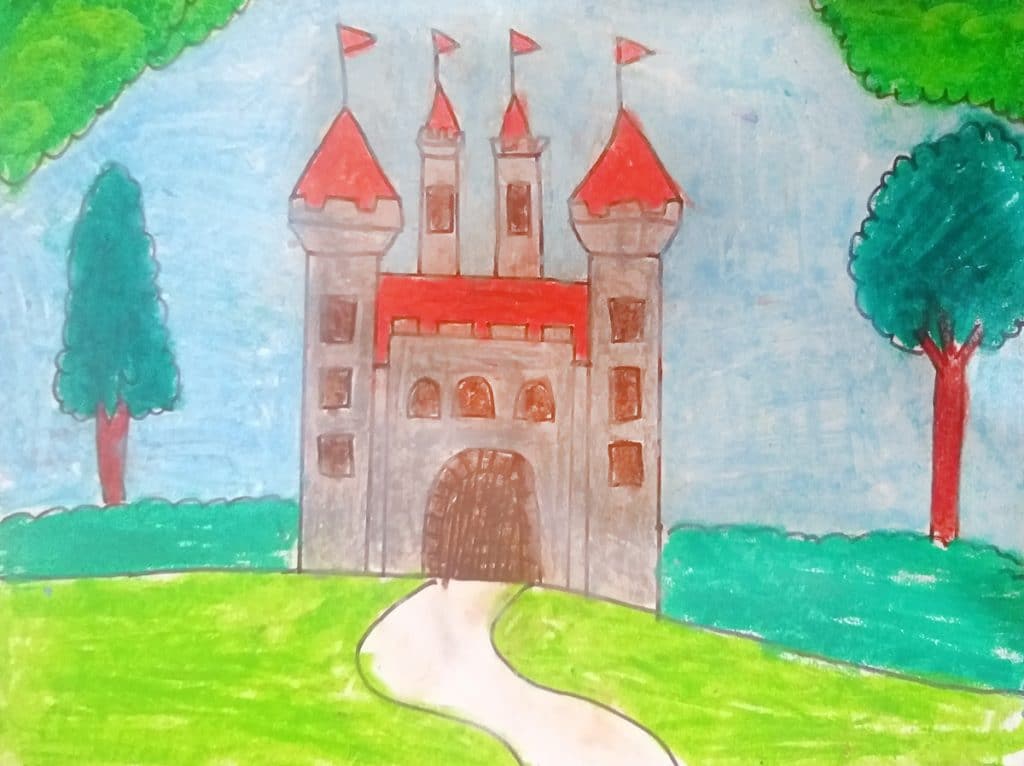 Draw a Castle on a Hill · Art Projects for Kids