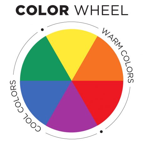 color wheel with primary and secondary colors template