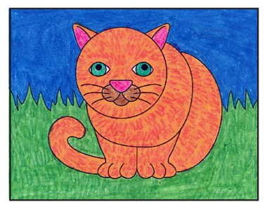 How To Draw A Fat Cat Art Projects For Kids