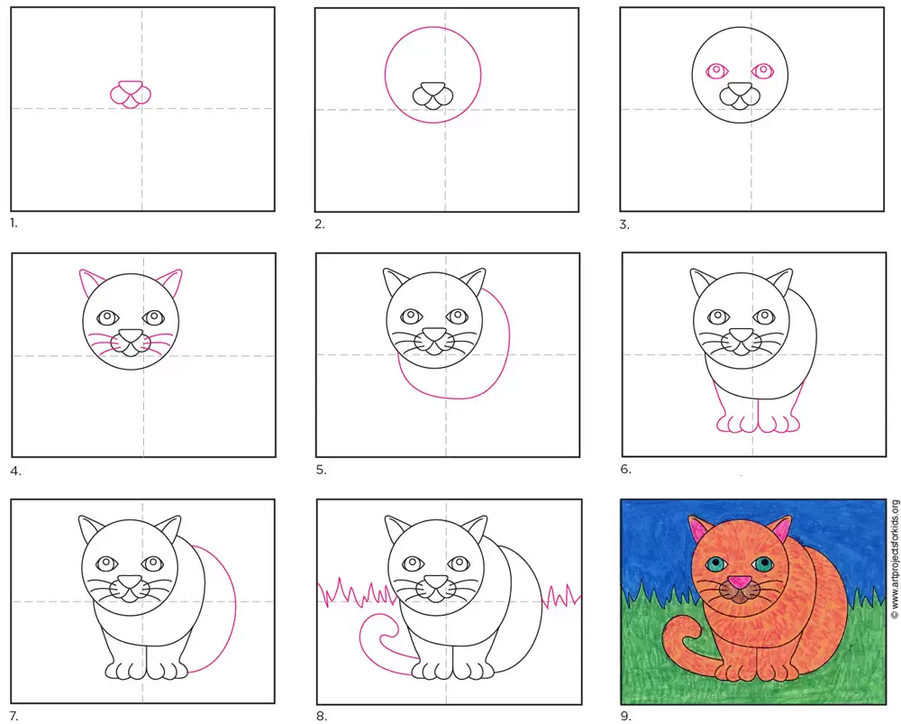 how to draw a fat cat