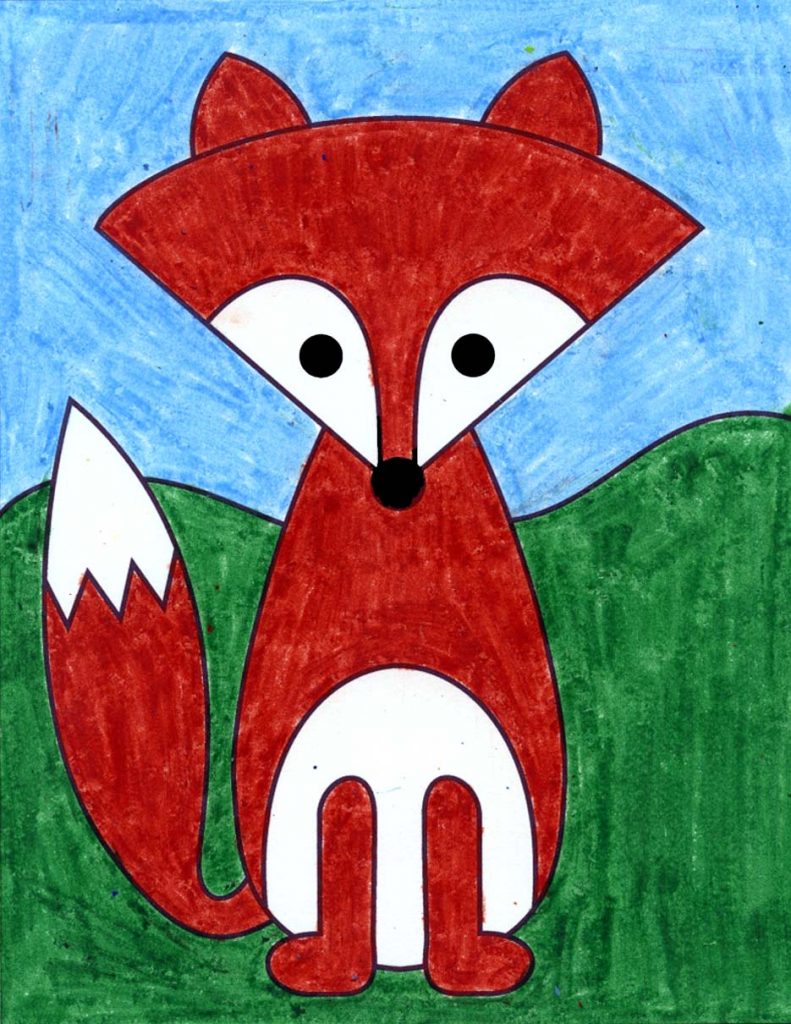 How to Draw a Simple Fox · Art Projects for Kids