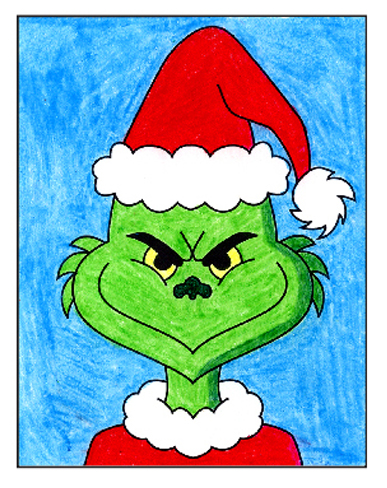 Easy How To Draw The Grinch Tutorial Video Grinch Coloring Page