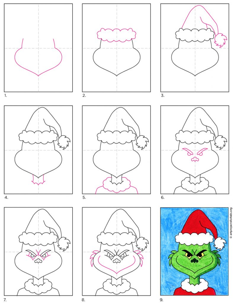 Art Hub For Kids How To Draw The Grinch Its Easier Than You Think