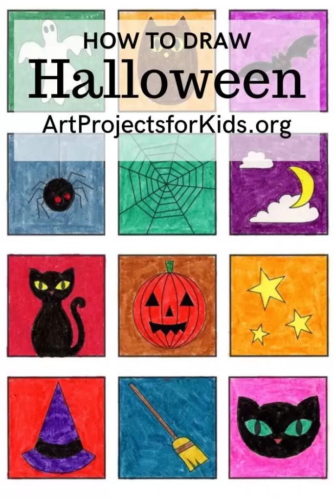 SPOOKY JACK-O-LANTERN Art Project | EASY HALLOWEEN Drawing & Painting Lesson