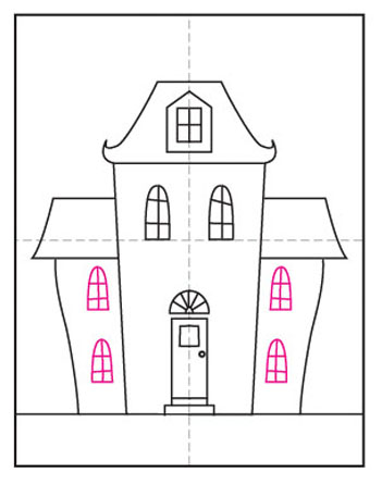 How To Draw An Easy Haunted House Art Projects For Kids Scary drawing with charcole by animekiller666 on deviantart. how to draw an easy haunted house art