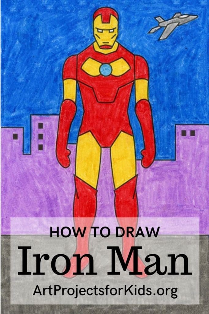 iron projects draw drawing superhero