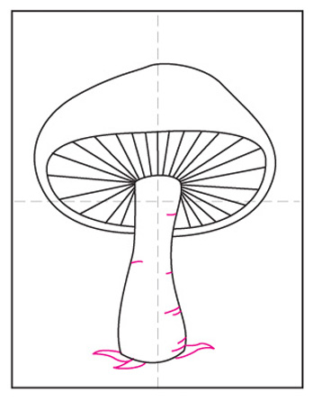 How to Draw a Mushroom Art Projects for Kids