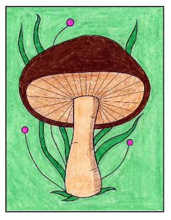How to draw a cute mushroom ll easy mushroom drawing ll cute mushroom ll  red mushroom - YouTube