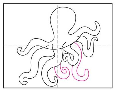 easy octopus drawing for kids