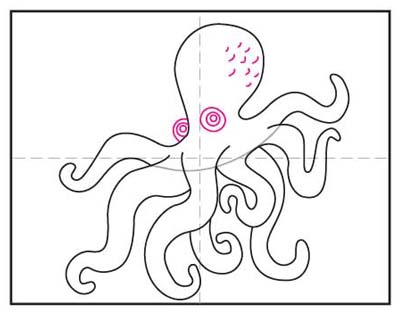 easy octopus drawing for kids