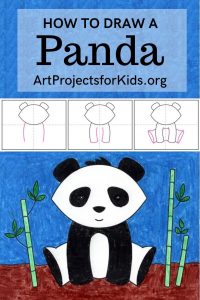 Easy How to Draw a Panda Bear Tutorial and Panda Bear Coloring Page