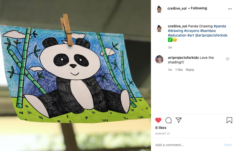 Panda bear drawing for kids