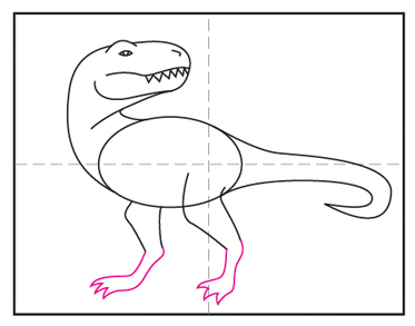 t rex drawing for kids