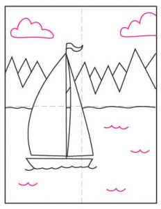 How to Draw a Sailboat: Easy Step-by-Step Art Lesson for Kids