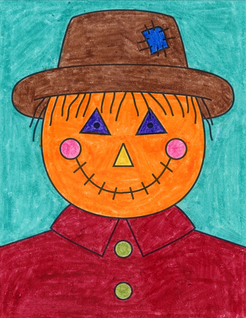 scarecrow hats coloring pages