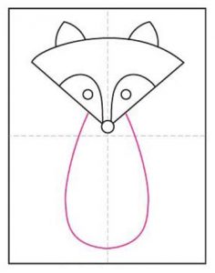 Easy How to Draw a Fox Tutorial and Fox Coloring Page · Art Projects ...