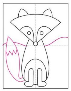 Easy How to Draw a Fox Tutorial and Fox Coloring Page · Art Projects ...