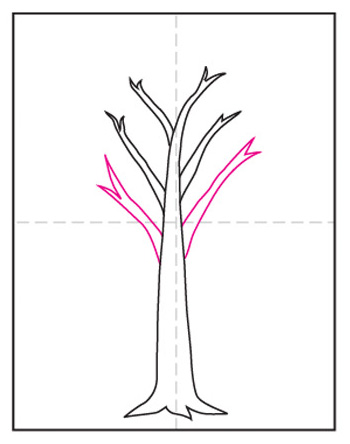 How to Draw a Tree| Tree Coloring Page