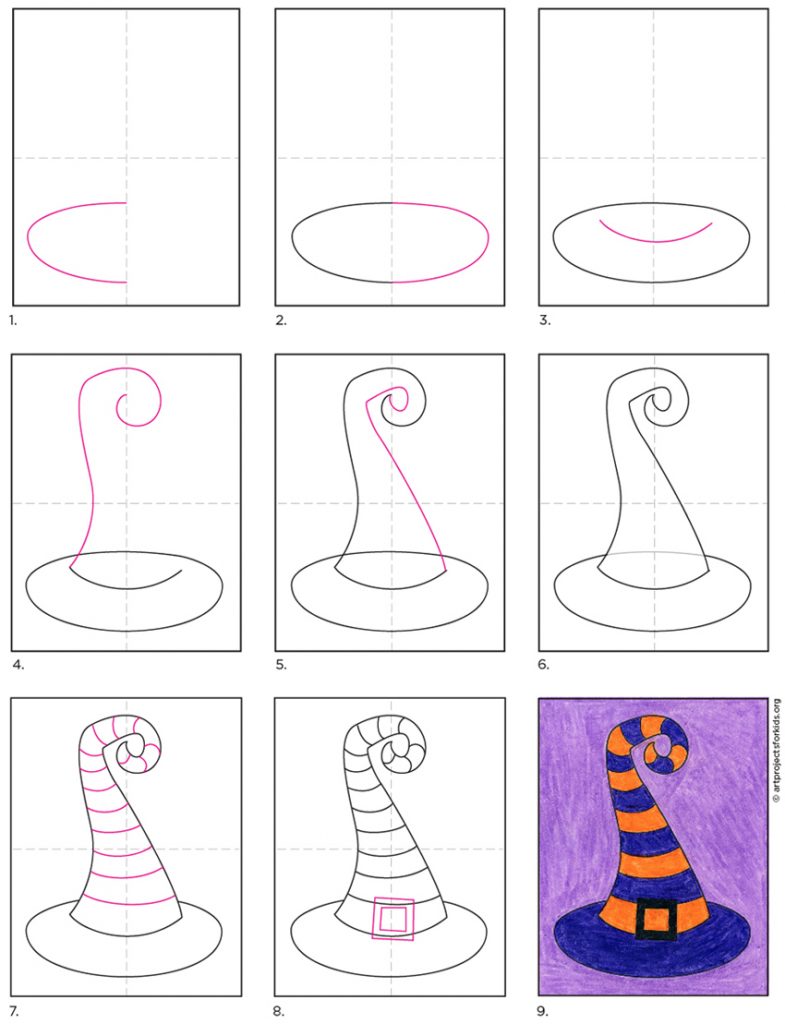 how-to-draw-a-witch-hat-art-projects-for-kids