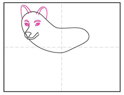 how to draw a cute wolf step by step