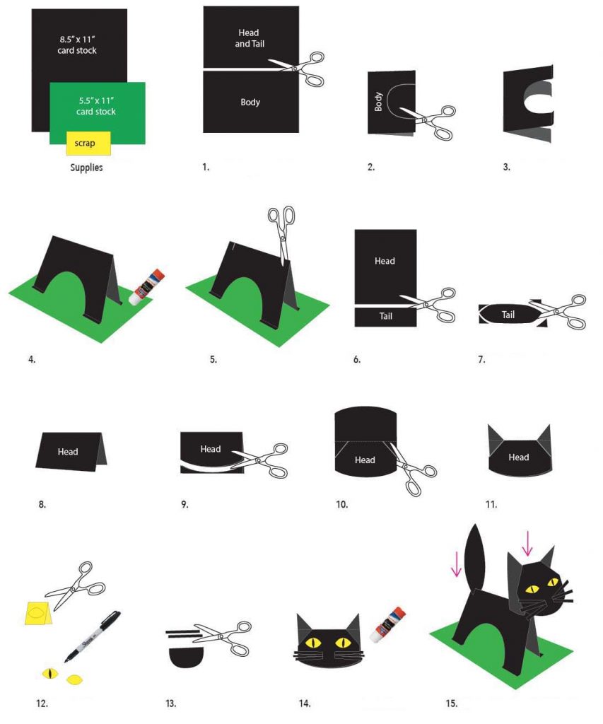 how to make a paper cat