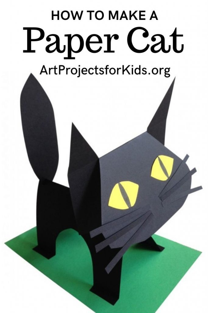 Make a Halloween Black Paper Cat Â· Art Projects for Kids