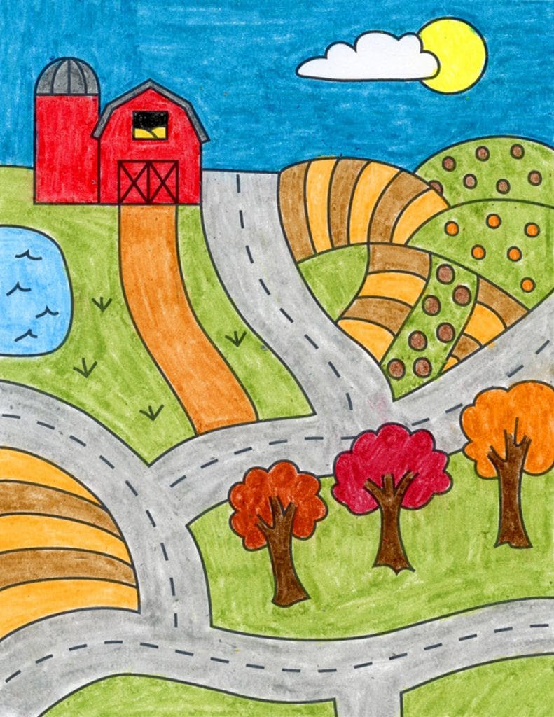 How to Draw a Farm · Art Projects for Kids