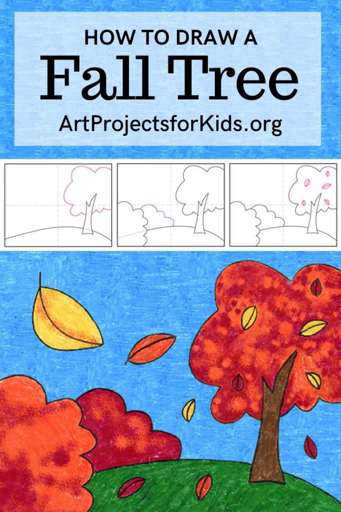 How to Draw a Fall Tree Art Projects for Kids