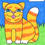 Funny Cartoon Cat 150 — Activity Craft Holidays, Kids, Tips