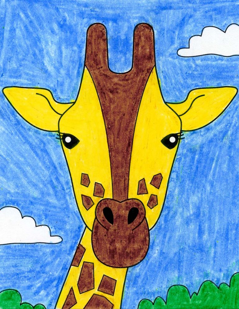 How to Draw a Giraffe Head · Art Projects for Kids