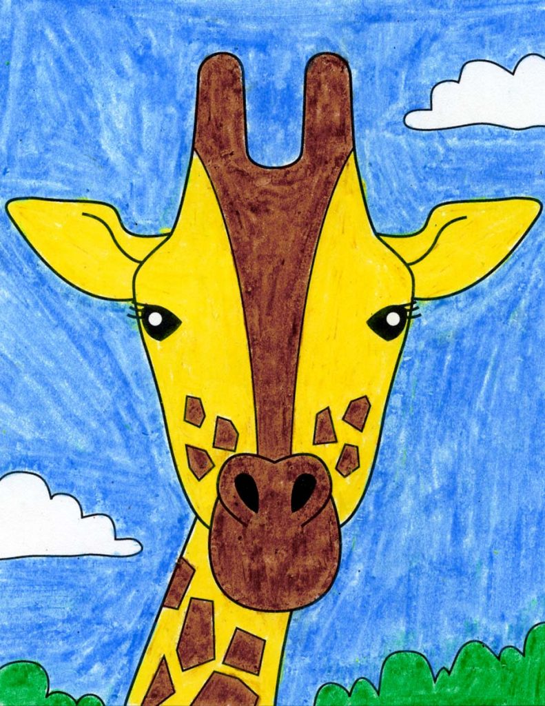 how to draw a giraffe