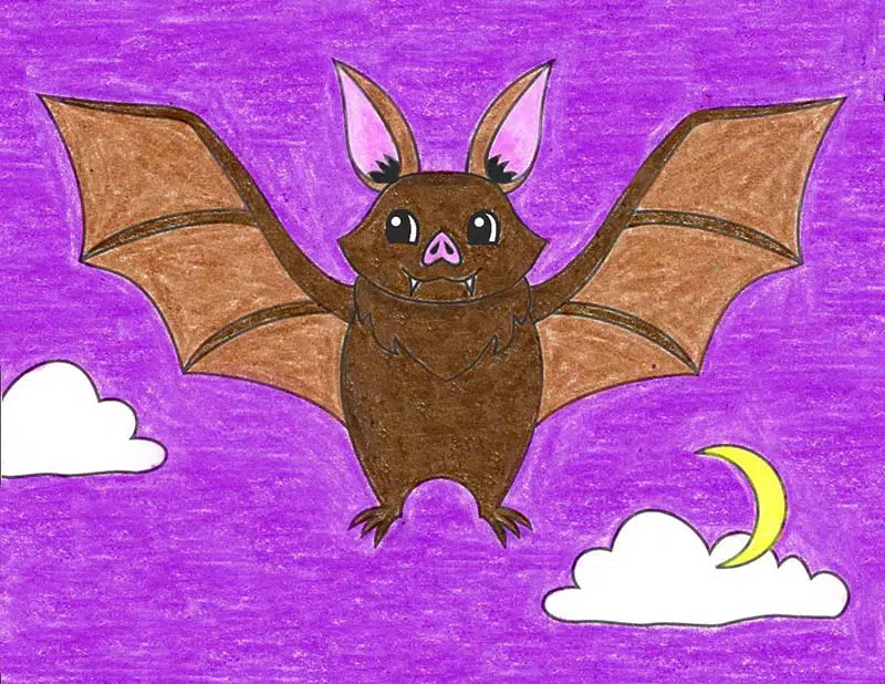 HOW TO DRAW EASY AND BEAUTIFUL CHRISTMAS BAT - Simple Drawing for Children  