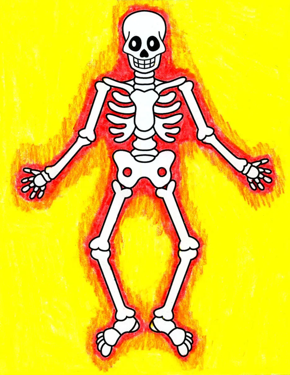 Sketchy Skeleton Halloween Skull