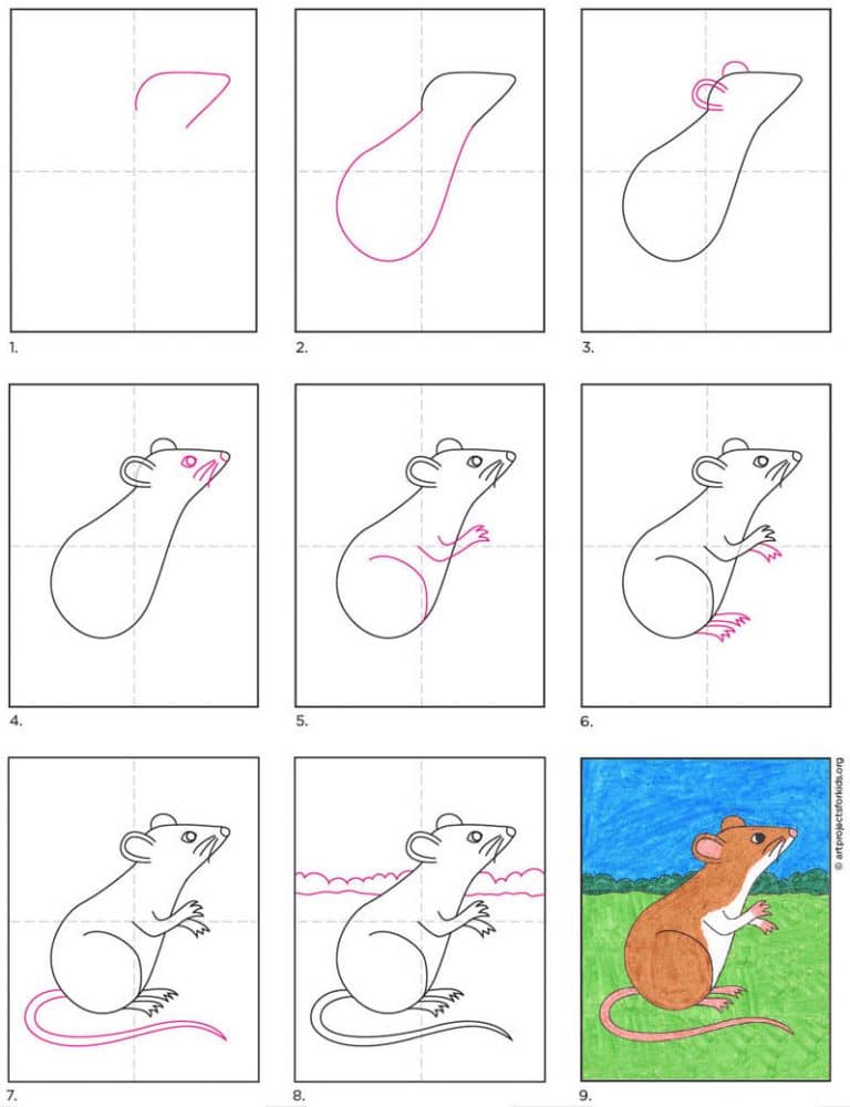 How to Draw a Mouse Â· Art Projects for Kids