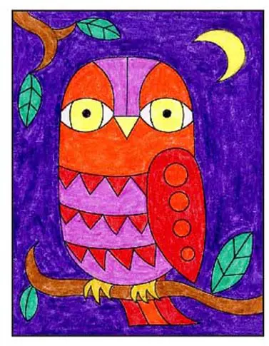 How to Draw a Doodle Owl and Owl Coloring Page