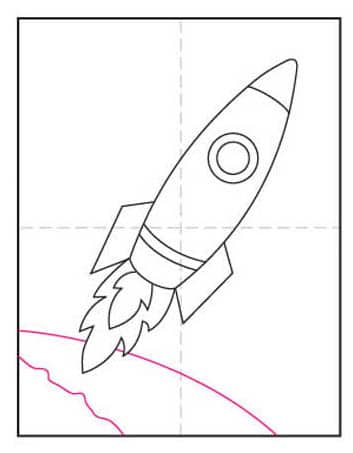How To Draw A Rocket Art Projects For Kids