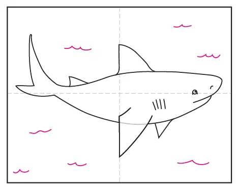 How to Draw a Shark for Kids step by step | Drawing lessons for kids,  Drawing for kids, Drawing tutorials for kids