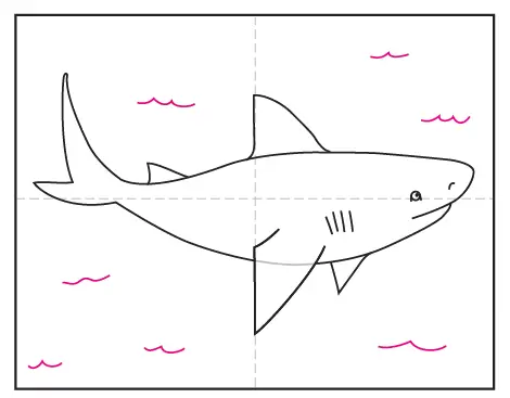 How to Draw a Great White Shark - Really Easy Drawing Tutorial