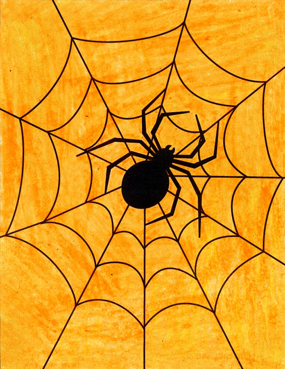 spider Art Drawing For Kids