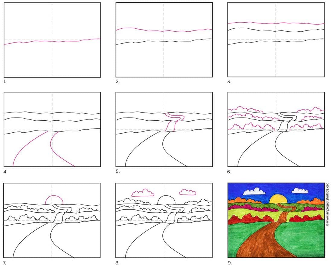 Top How To Draw A Sunset Step By Step in 2023 Learn more here 